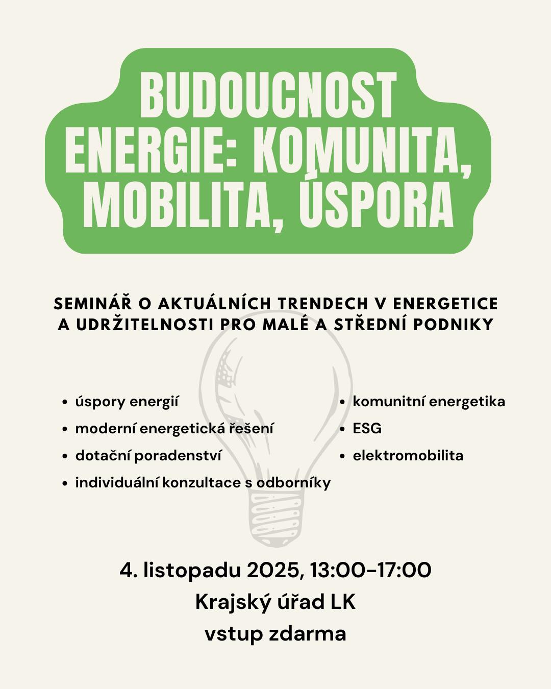 Budoucnost energie: Komunita, Mobilita, Úspora